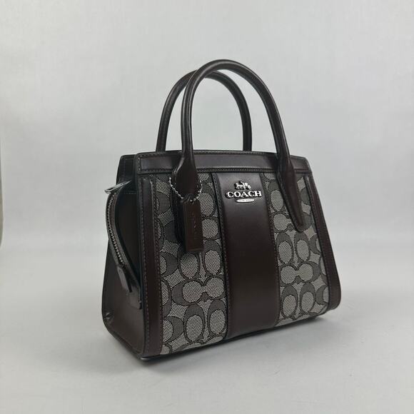 COACH CT766 Andrea Carryall Bag In Signature Jacquard - Picture 7 of 10